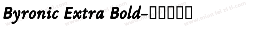 Byronic Extra Bold字体转换